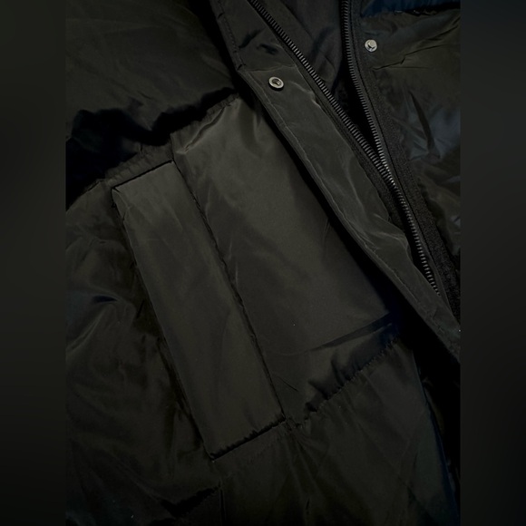 Zara Women's Black Long Down Hooded Puffer Coat - Water/Wind Res - Size: M - Picture 14 of 14